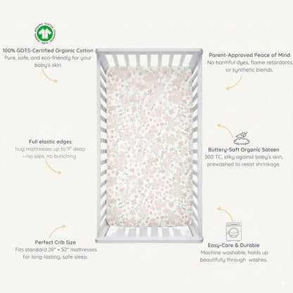 Organic Crib Sheet - Blossom