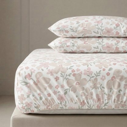 Organic Kids Fitted Sheet - Blossom