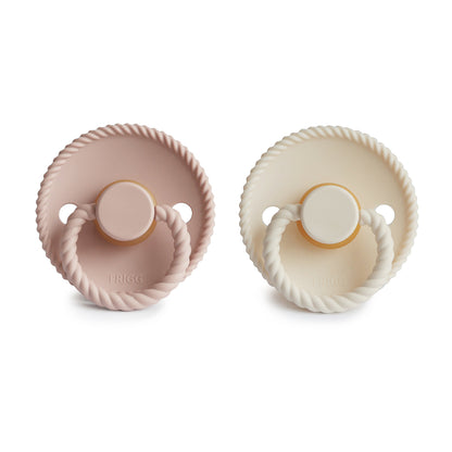 FRIGG Rope Natural Rubber Pacifier 2-Pack