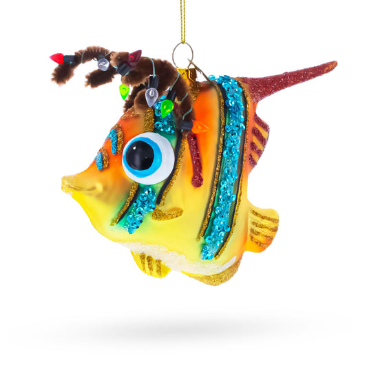 Coral Fish Glass Christmas Ornament