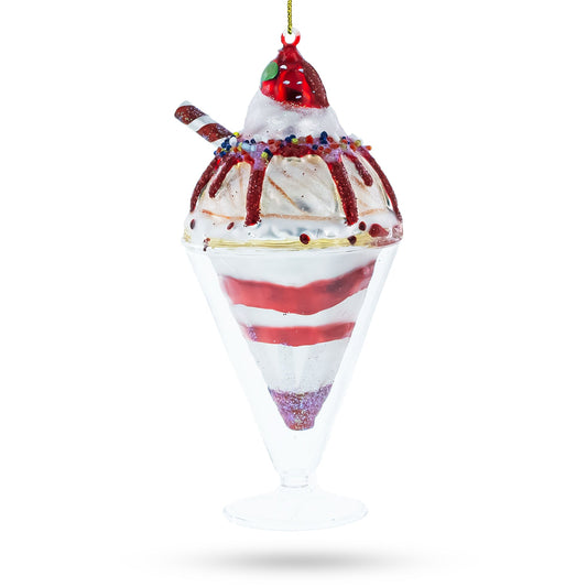Dessert Cake Glass Christmas Ornament