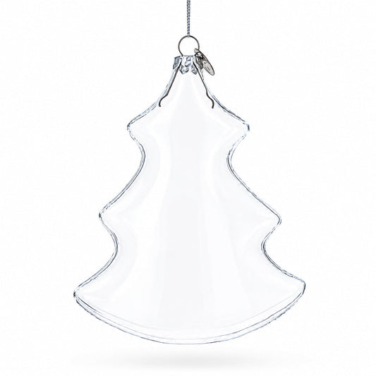 Christmas Tree Clear Glass Christmas Ornament