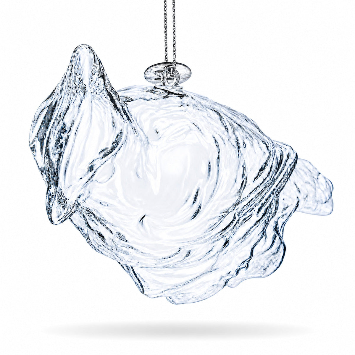 Cardinal Clear Glass Christmas Ornament