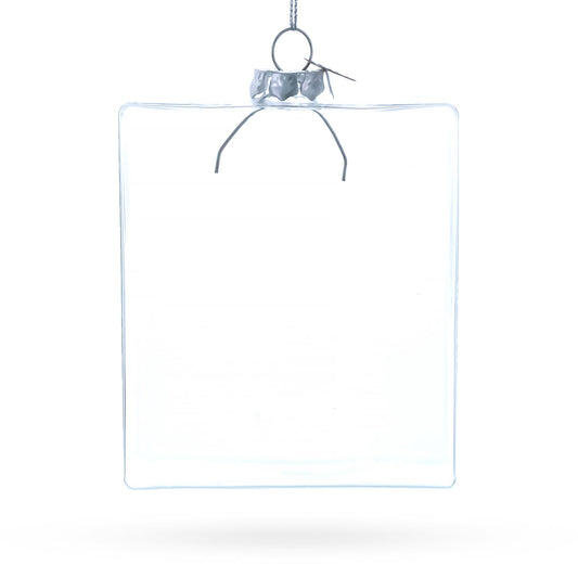 Flask Clear Glass Christmas Ornament