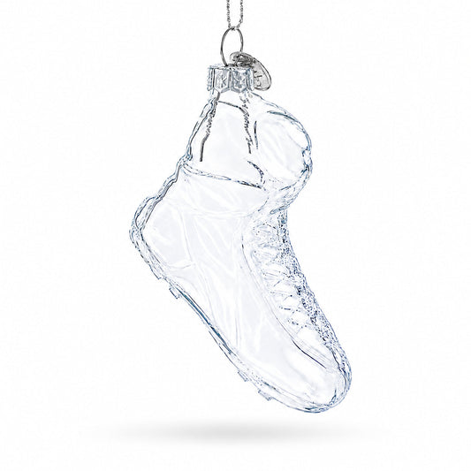 Stiletto Shoe Clear Glass Christmas Ornament