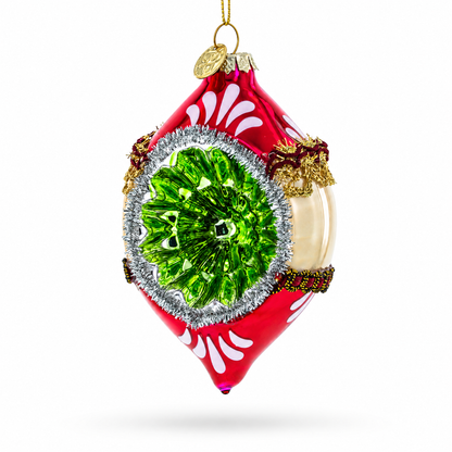 Retro Reflection Pink Glass Christmas Ornament