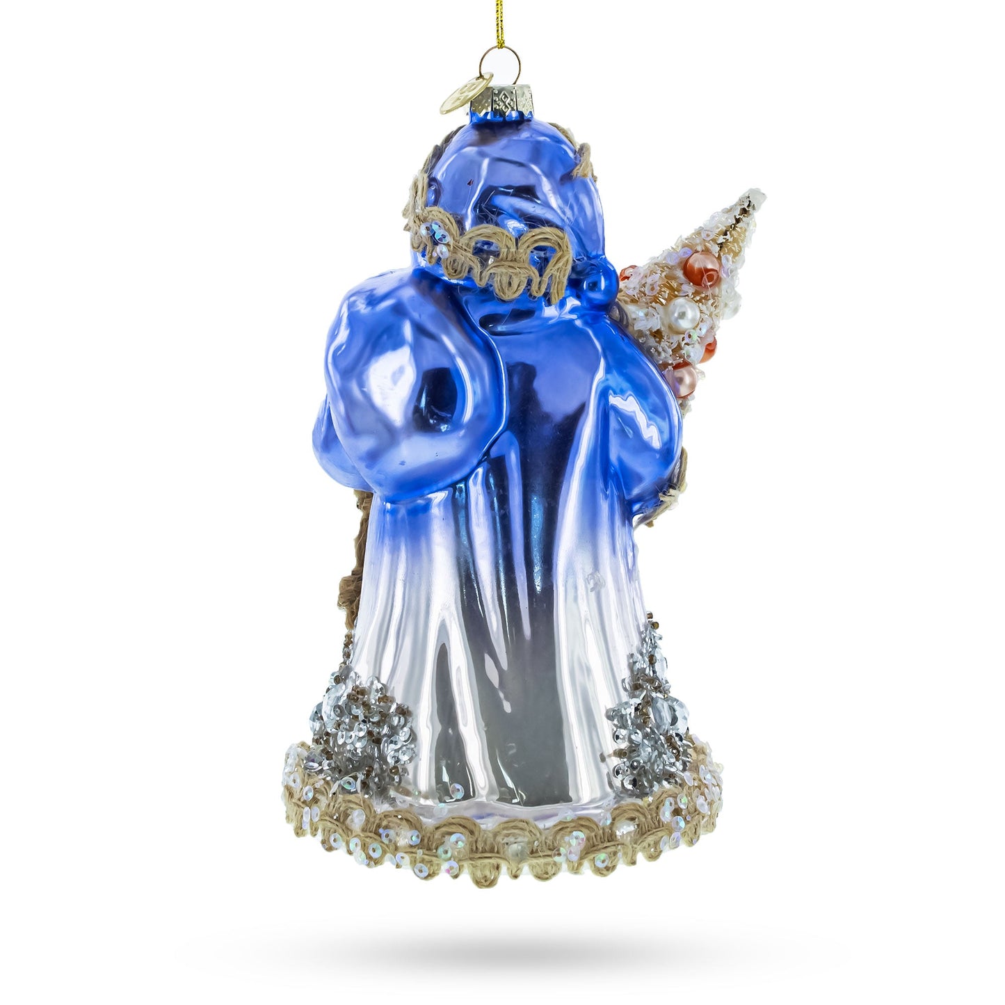 Did Moroz with Rope Glass Christmas Ornament