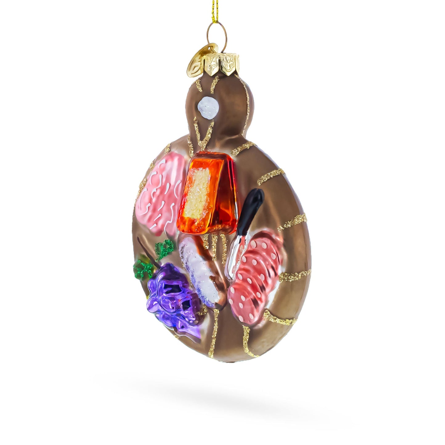 Charcuterie Board Glass Christmas Ornament