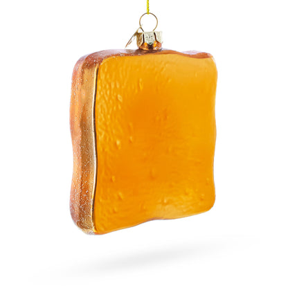 Egg on Toast Glass Christmas Ornament