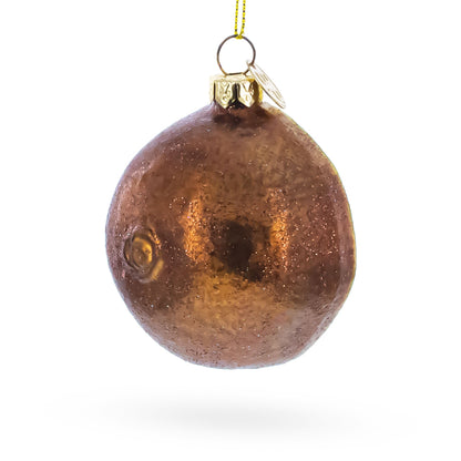 Kiwi Slice Glass Christmas Ornament