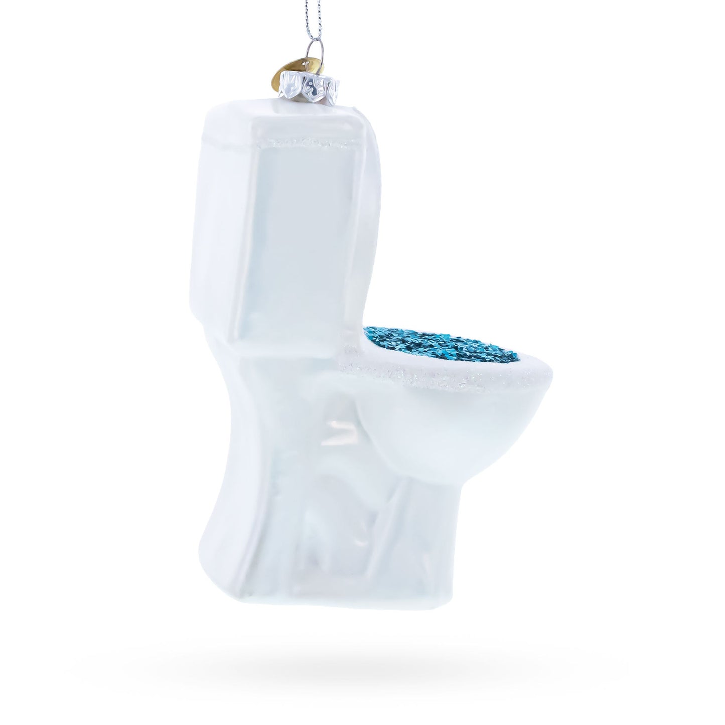 Quirky Toilet Glass Christmas Ornament