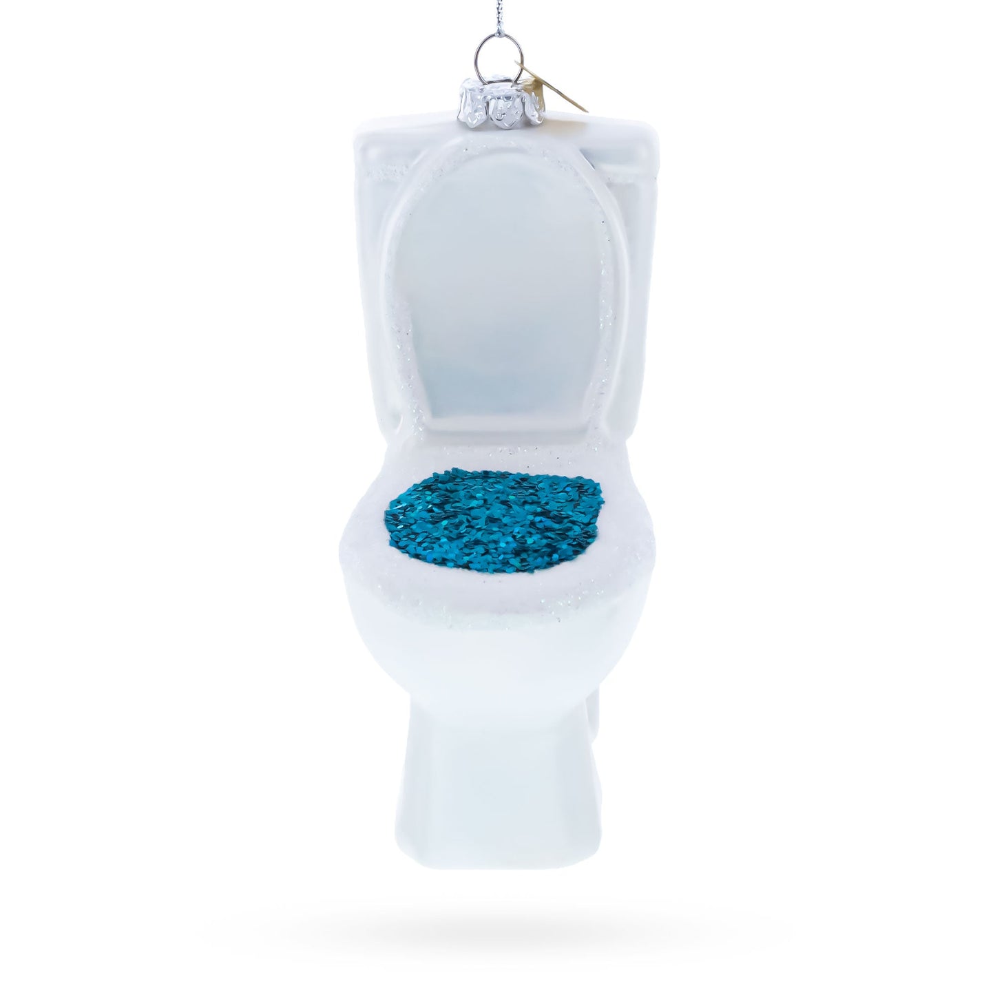 Quirky Toilet Glass Christmas Ornament