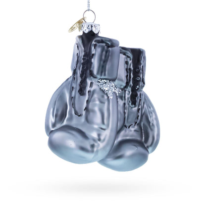 Boxing Gloves Glass Christmas Ornament