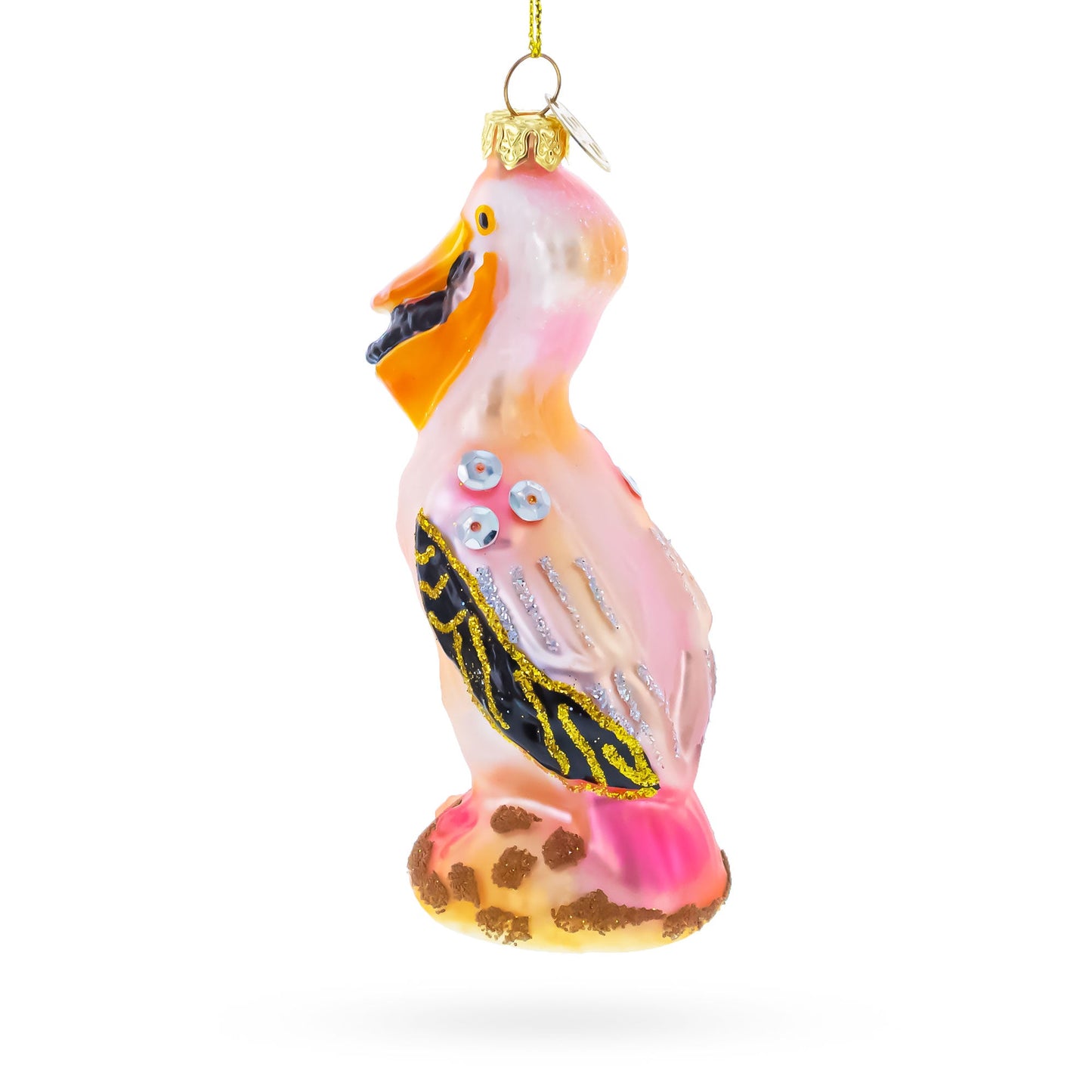 Pelican Glass Christmas Ornament
