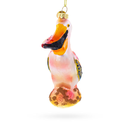 Pelican Glass Christmas Ornament