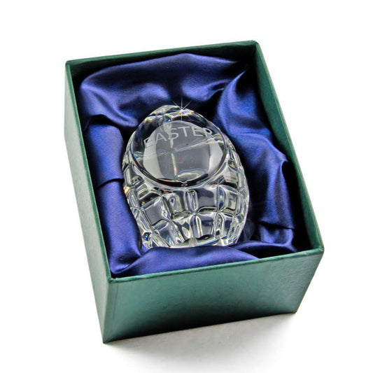 Engraved Crystal Easter Egg with Gift Box 3 Inches Tall