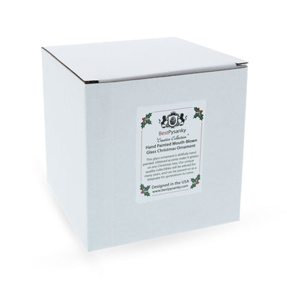 Almond Milk Carton Glass Christmas Ornament