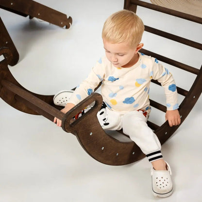 Climbing Arch Chocolate + Cushion - Montessori Climbers for Toddlers