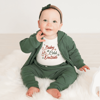 long sleeve graphic bodysuit | baby its cold outside