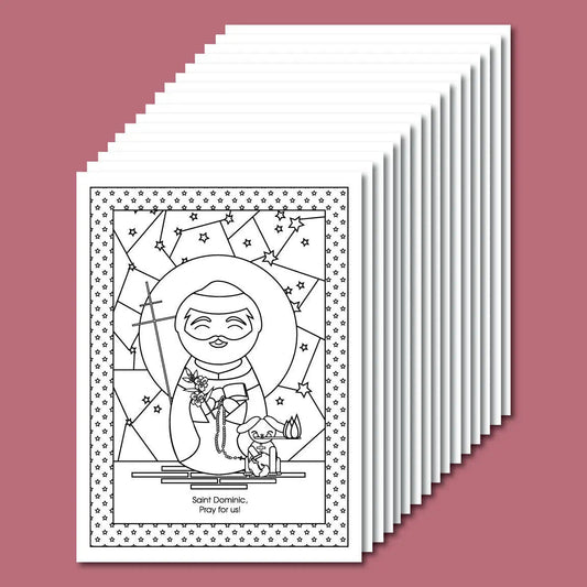 August Saints Coloring Sheets - Digital Download