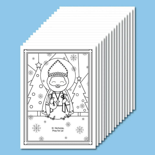 December Saints Coloring Sheets - Digital Download