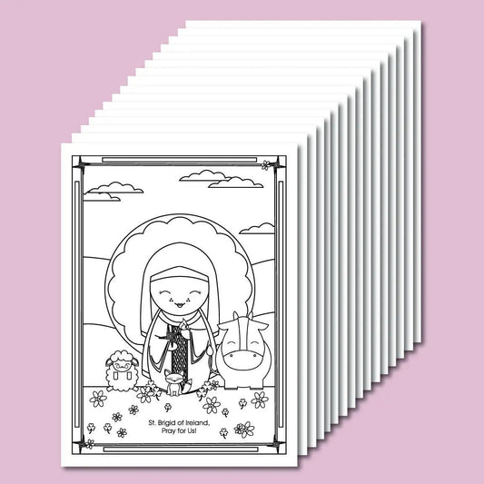 February Saints Coloring Sheets - Digital Download