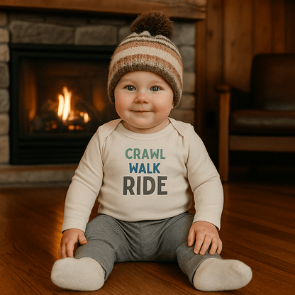 long sleeve graphic bodysuit | crawl walk ride