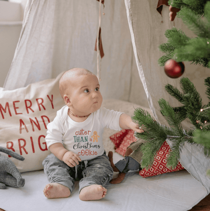 long sleeve graphic bodysuit | christmas cookie