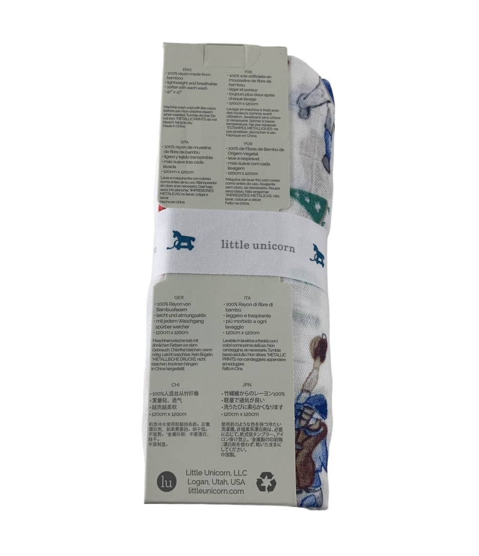 Little Unicorn Deluxe Muslin Swaddle, Home Run