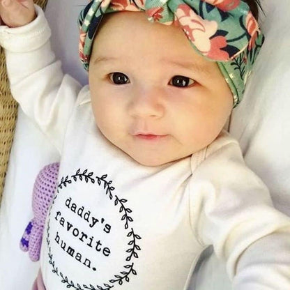 Daddy's Favorite Human Long Sleeve Onesie®, Baby, Girl, Boy, Infant, Toddler, Newborn, Organic, Bodysuit, Outfit, One Piece, Gender Neutral
