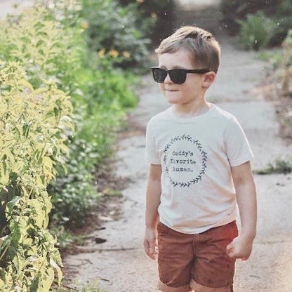 Daddys Favorite Human Organic Tee for Kids, Organic Kids T-shirt, Kids Graphic Tee, Organic Cotton, Children's Gift, Unisex Word Design,