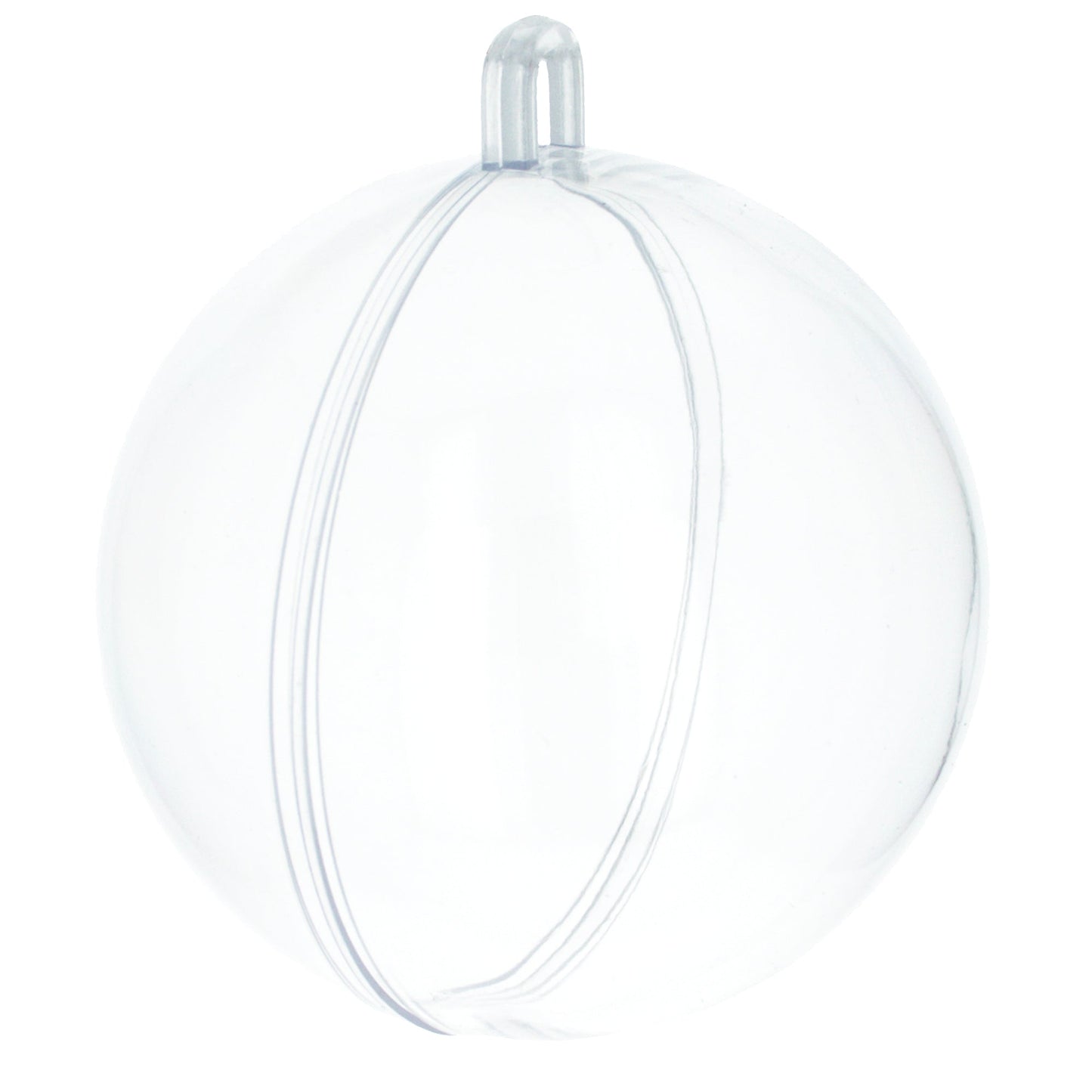 Openable Fillable Clear Plastic Christmas Ball Ornament DIY Craft 3 Inches