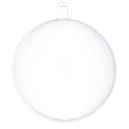 Openable Fillable Clear Plastic Christmas Ball Ornament DIY Craft 3 Inches