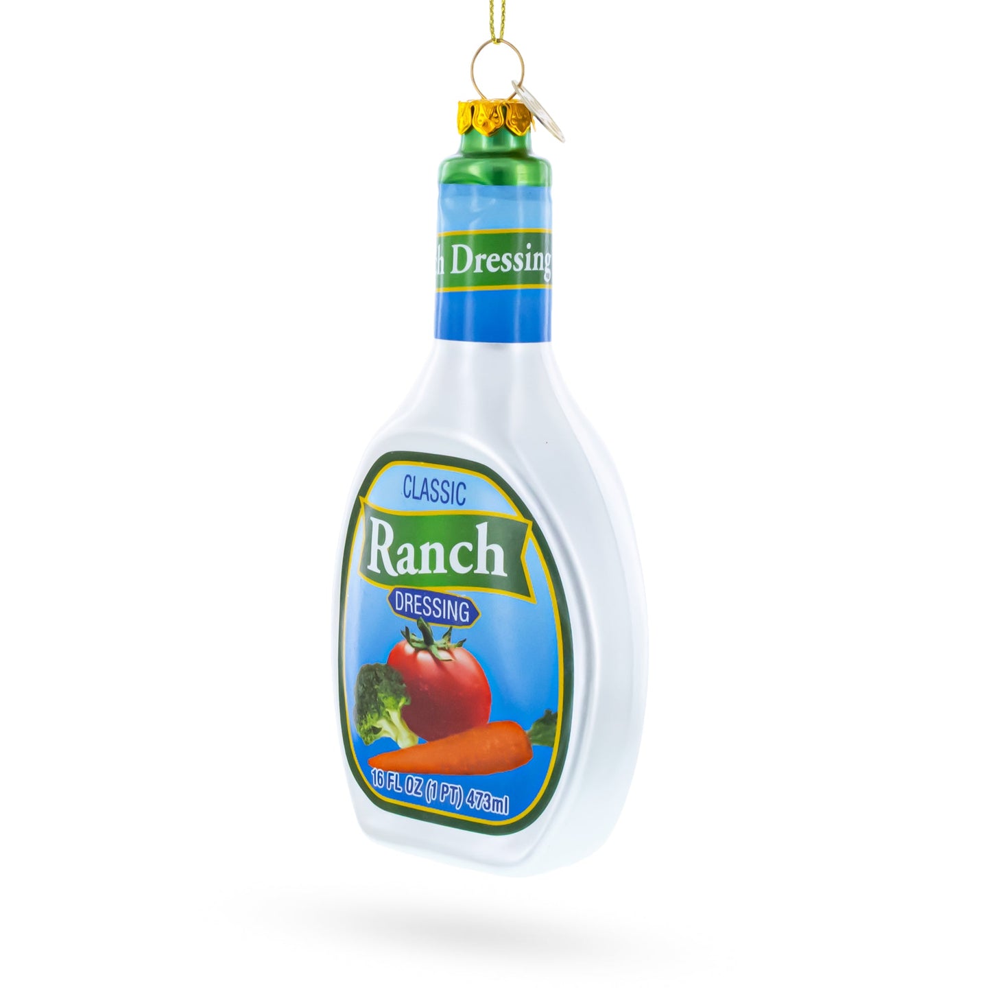 Ranch Dressing Bottle Glass Christmas Ornament