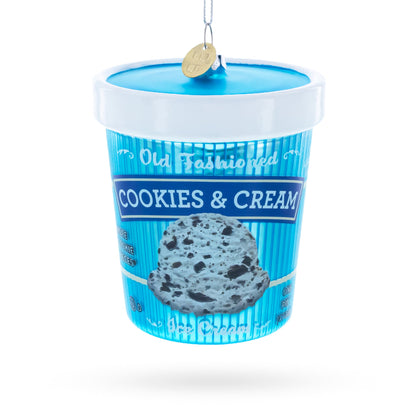 Cookies Ice Cream Pint Glass Christmas Ornament
