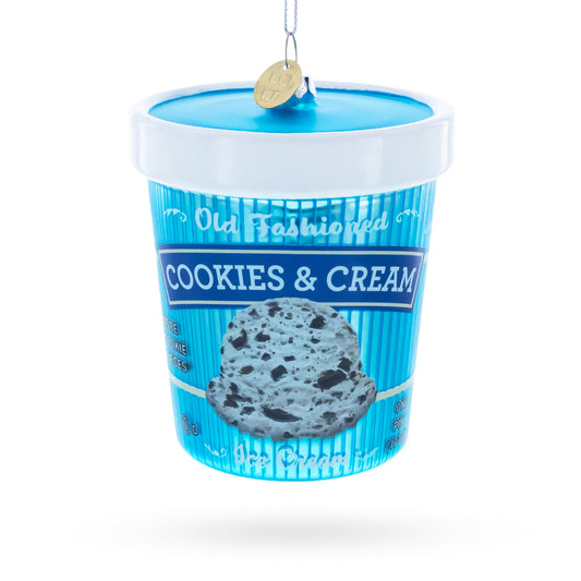 Cookies Ice Cream Pint Glass Christmas Ornament