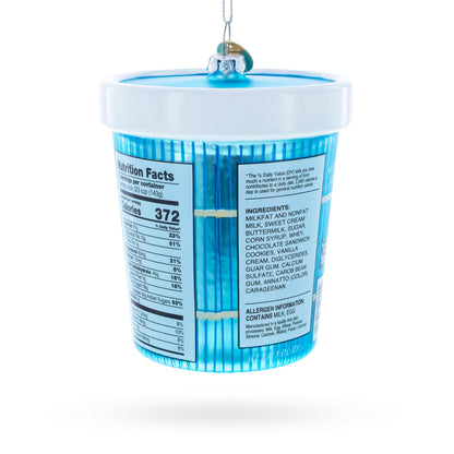 Cookies Ice Cream Pint Glass Christmas Ornament