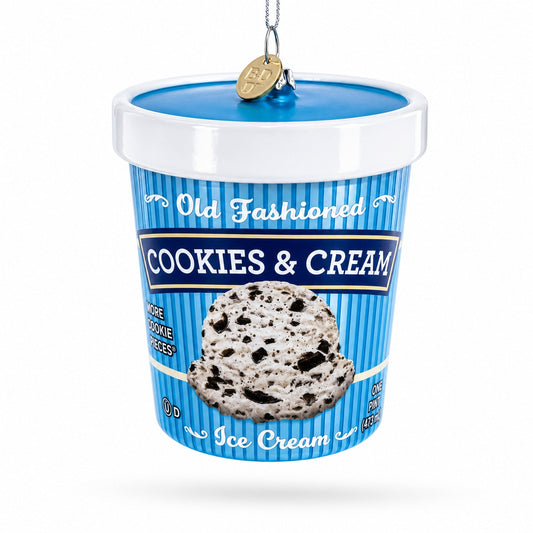 Cookies Ice Cream Pint Glass Christmas Ornament