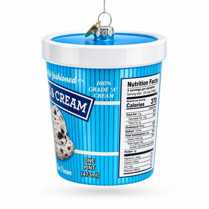 Cookies Ice Cream Pint Glass Christmas Ornament