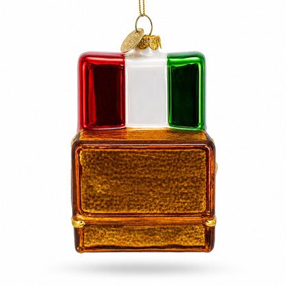 Landmarks of Rome, Italy Glass Christmas Ornament