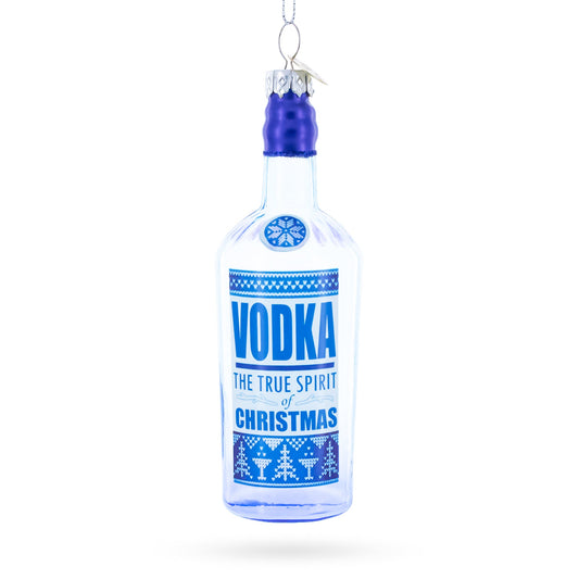 Vodka Bottle Glass Christmas Ornament
