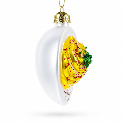 Deviled Egg Glass Christmas Ornament
