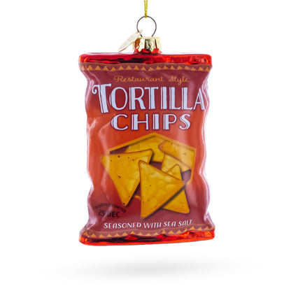 Tortilla Chips Bag Glass Christmas Ornament