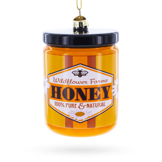Honey Jar Glass Christmas Ornament