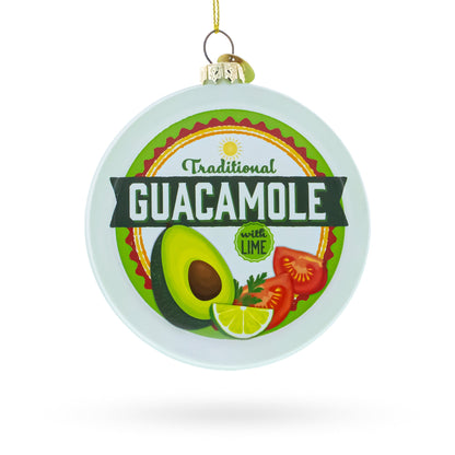 Traditional Guacamole Glass Christmas Ornament