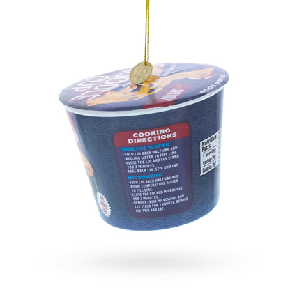 Instant Noodle Ramen Cup Glass Christmas Ornament