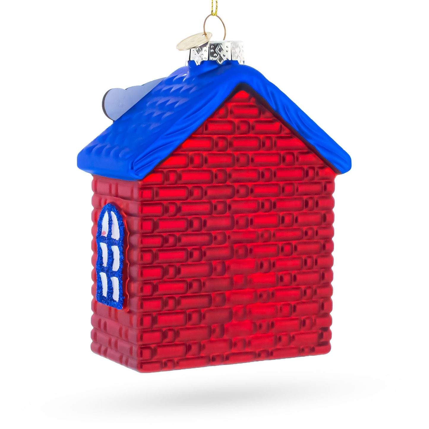 New York Hot Dog Stand with Santa Glass Christmas Ornament