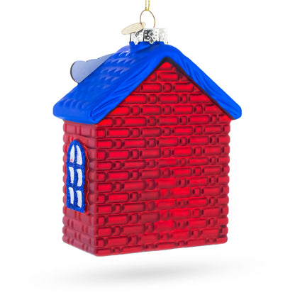 New York Hot Dog Stand with Santa Glass Christmas Ornament