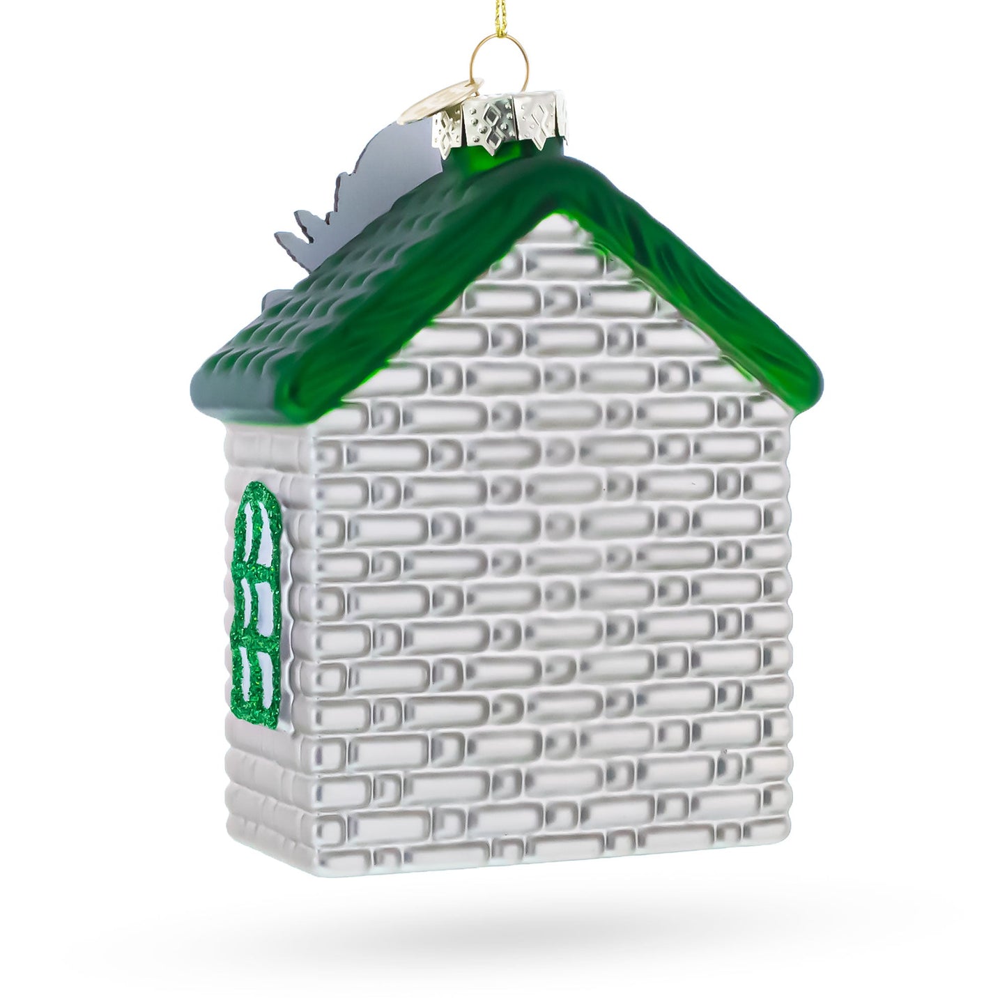 Oktoberfest Santa Beer Stand Glass Christmas Ornament