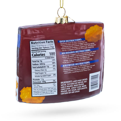 Chicken Nuggets Box Glass Christmas Ornament